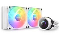 NZXT vodní chladič Kraken 240 RGB / 2x120mm fan / 4-pin PWM / LCD disp. / 6 let / bílý