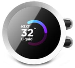 NZXT vodní chladič Kraken 280 RGB / 2x140mm fan / 4-pin PWM / LCD disp. / 6 let / bílý