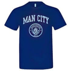 FotbalFans Tričko Manchester City FC, tmavě modrá, nápis "Man City" a znak | L