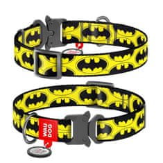 WAUDOG obojek nylonový DC Batman logo Fastex QR (33-49cm/2,5cm)