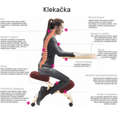 KONDELA Balanční klekačka, šedohnědá Taupe / přírodní, RENAR