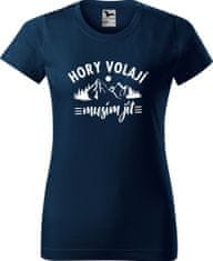 Hobbytriko Dámské tričko na hory - Hory volají, musím jít Barva: Mátová (95), Velikost: 2XL, Střih: dámský