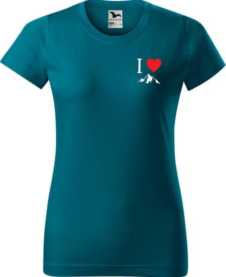 Hobbytriko Dámské tričko na hory - I love mountain Barva: Bílá (00), Velikost: S, Střih: dámský