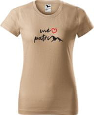 Hobbytriko Dámské tričko na hory - Mé srdce patří horám Barva: Béžová (51), Velikost: M, Střih: dámský