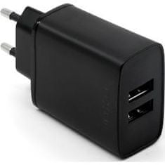 FIXED Adapter, 2xUSB, 15W, černá