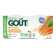 2x GOOD GOUT BIO Pyré z máslové dýně a mrkve 190 g