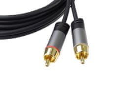 PremiumCord HQ stíněný kabel 2x CINCH-2x CINCH M/M 5m