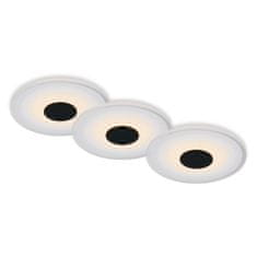 BRILONER BRILONER LED vestavné svítidlo, pr.12 cm, 3x LED, 6 W, 650 lm, černá IP44 BRI 7043-035