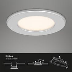 BRILONER BRILONER LED vestavné svítidlo, pr. 11,5 cm, 6 W, matný chrom IP44 BRI 7053-014