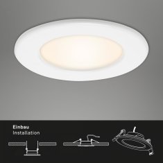 BRILONER BRILONER LED vestavné svítidlo, pr. 11,5 cm, 6 W, bílé IP44 BRI 7053-016