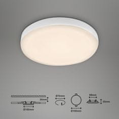 BRILONER BRILONER LED vestavné svítidlo, pr. 10 cm, 6 W, 700 lm, bílé IP44 BRI 7062-016