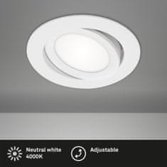 BRILONER BRILONER LED vestavné svítidlo, pr. 10,6 cm, 7 W, bílé BRI 7114-416