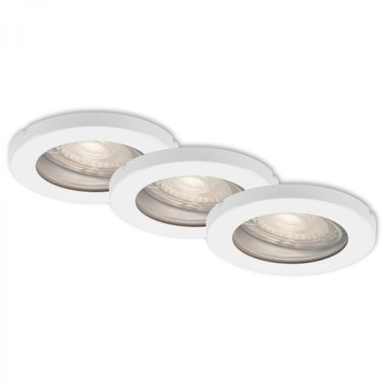 BRILONER BRILONER 3ks sada LED vestavné svítidlo, pr. 8,5 cm, 5 W, bílé IP65 BRI 7181-036