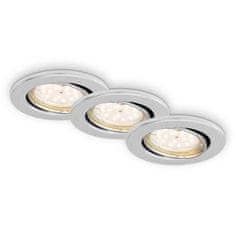 BRILONER BRILONER 3ks sada LED vestavné svítidlo, pr. 8,6 cm, 5 W, hliník BRI 7219-039