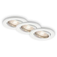 BRILONER BRILONER 3ks sada LED vestavné svítidlo, pr. 8,6 cm, 5 W, bílé BRI 7220-036