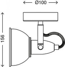 BRILONER BRILONER Bodové svítidlo pr. 10 cm 1x E14 40W satén-bílé BRILO 2049-012