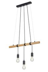 BRILONER BRILONER Závěsné svítidlo, 70 cm, max. 25 W, dřevo-černá BRILO 4015-035