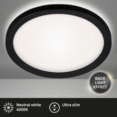 BRILONER BRILONER Slim svítidlo LED panel, pr. 19 cm, 12 W, černá BRILO 7150-415