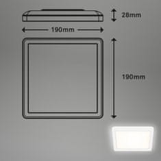 BRILONER BRILONER Slim svítidlo LED panel, 19 cm, 1400 lm, 12 W, bílé BRILO 7153-416