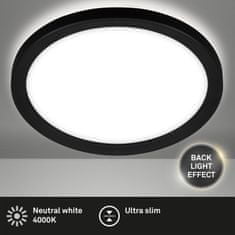 BRILONER BRILONER Slim svítidlo LED panel, pr. 19 cm, 12 W, černá BRILO 7150-415