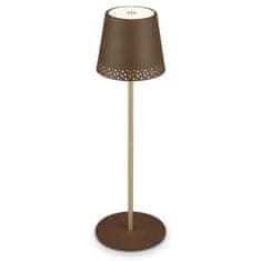 BRILONER BRILONER LED nabíjecí stolní lampa 38 cm 2,6W 280lm hnědé IP44 BRILO 7438-017