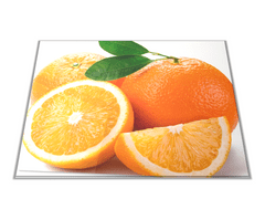 Glasdekor Skleněné prkénko ovoce čerstvé pomeranče - Prkénko: 40x30cm