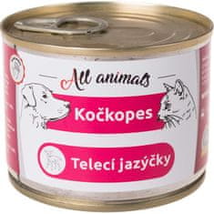 All Animals Kočkopes konz. telecí jazýčky 200g