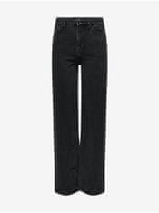Jacqueline de Yong Černé dámské široké džíny JDY Kaja XS/32