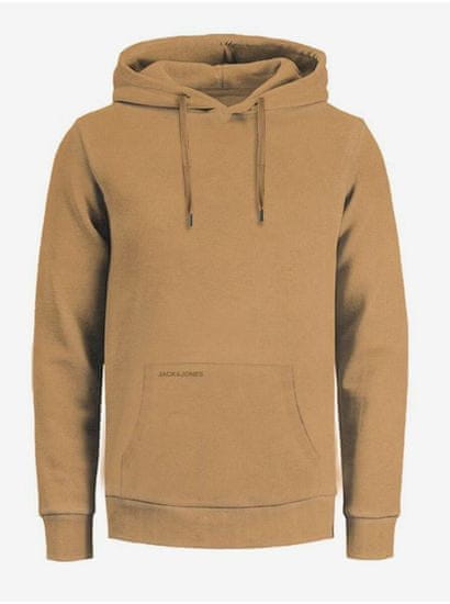 Jack&Jones Světle hnědá pánská mikina s kapucí Jack & Jones Drew