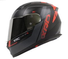 XRC Helma na motorku matt black/red vel. XL