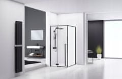 BPS-koupelny Čtvercový sprchový kout REA FARGO 90x90 cm, černý matný