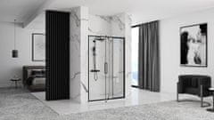 BPS-koupelny Jednokřídlé sprchové dveře REA RAPID SWING pro instalaci do niky 120 cm, černé