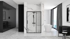 BPS-koupelny Jednokřídlé sprchové dveře REA RAPID SWING pro instalaci do niky 120 cm, černé