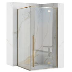 BPS-koupelny Čtvercový sprchový kout REA FARGO 90x90 cm, zlatý