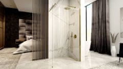 BPS-koupelny Bezrámová sprchová zástěna REA AERO 120 cm, zlatá