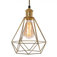 Toolight Závěsná lampa DIAMOND Light Gold 392197