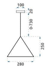 Toolight Stropní lampa visící v půdním stylu LH2058