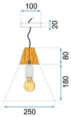 BPS-koupelny Závěsná stropní lampa Scandi A Black