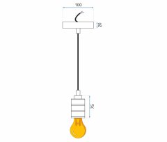 Toolight Závěsný stropní lampový rám černý APP342-1CP