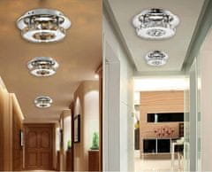 BPS-koupelny Křišťálová stropní lampa Plafond Glamour - 3000K - teplá bílá - 8W APP407-C APP408-C