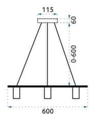 BPS-koupelny Moderní trojitá stropní lampa APP420-3CP