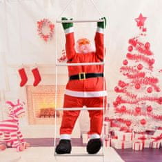 Tutumi Santa 240 CM na svítícím LED žebříčku