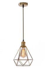 Toolight Závěsná lampa DIAMOND Light Gold 392197