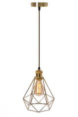 Toolight Závěsná lampa DIAMOND Light Gold 392197