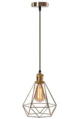 Toolight Závěsná lampa DIAMOND Light Gold 392197