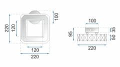 Toolight Nástěnná lampa Crystal Sconce LED Square APP415-W APP416-W