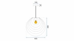 BPS-koupelny Geometrická stropní lampa černá APP426-1CP