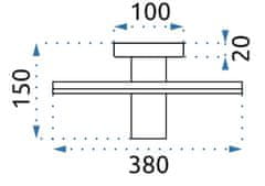 Toolight Loft stropní lampa APP742-3C