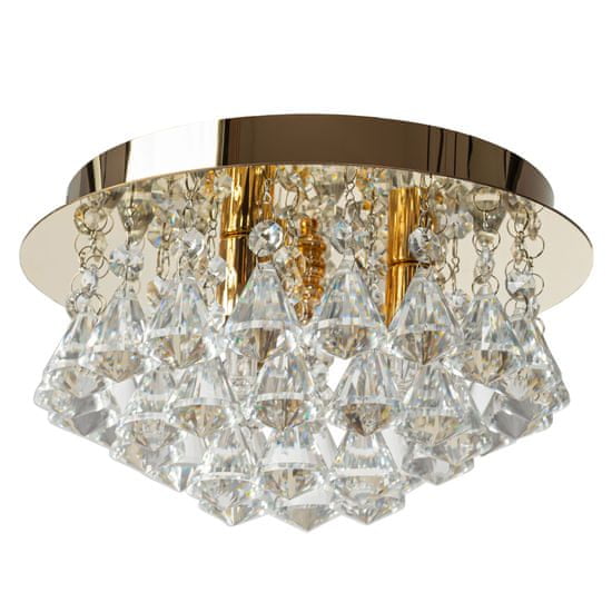 Toolight CRISTAL PLAFONOVÁ LAMPA APP1038-3CP Zlatá