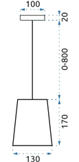 BPS-koupelny Cementová závěsná stropní lampa Loft APP493-1CP